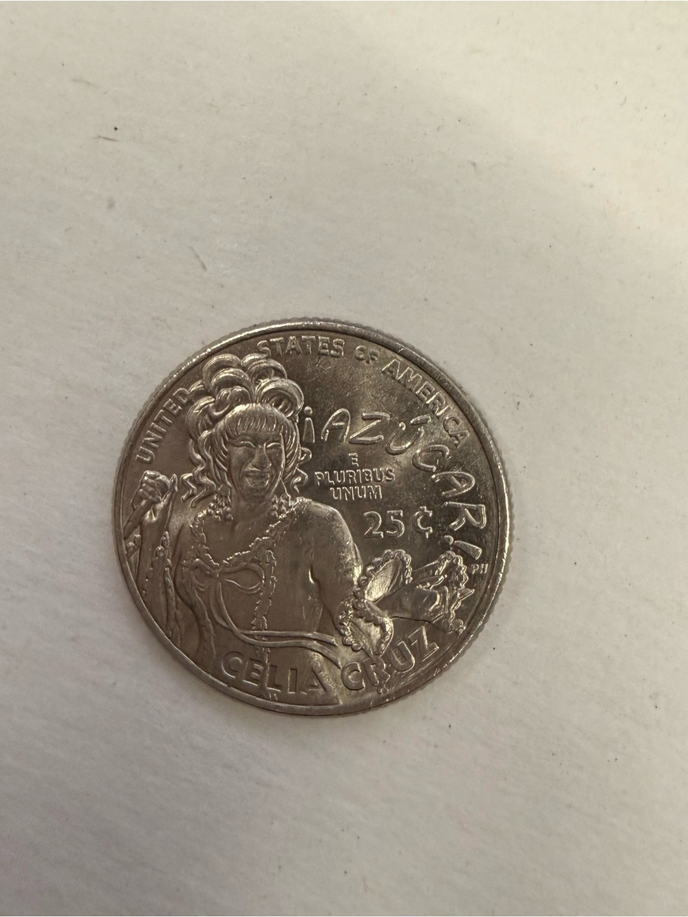 Celia Cruz Quarter 2024 Silver-Colored Pet Coin Toy - Durable Metal Design